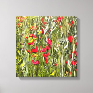 Poisoned Poppies Surrealistic Abstract Art Canvas Print
