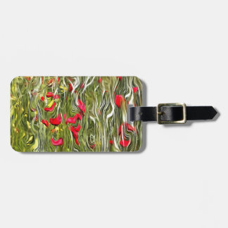 Poisoned Poppies Surrealistic Abstract Art Luggage Tag