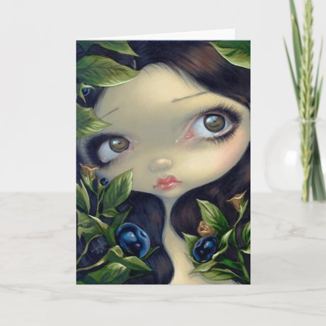 "Poisonous Beauties I: Belladonna" Greeting Card (Front)