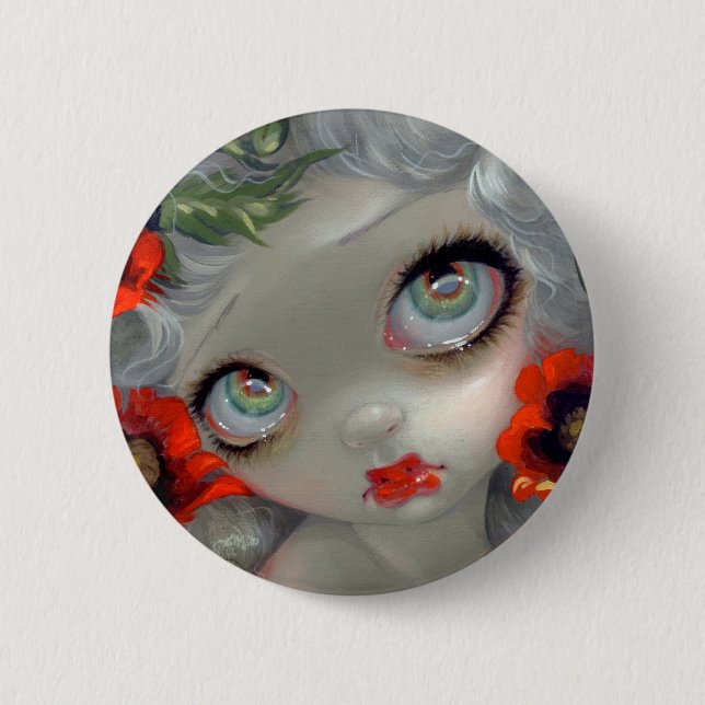 "Poisonous Beauties III: Opium Poppy" Button (Front)