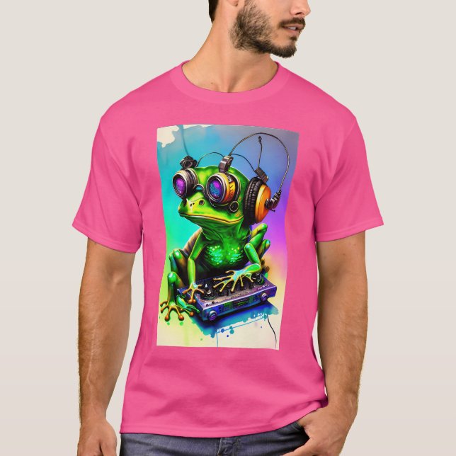 Poisonous DJ Frog T-Shirt (Front)