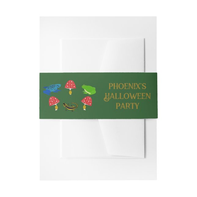 Poisonous Forest Halloween Custom Invitation Belly Band (Front Example)