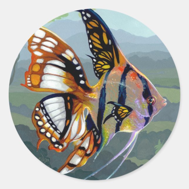 "Poissons Volants : Étude I" Sticker (Front)