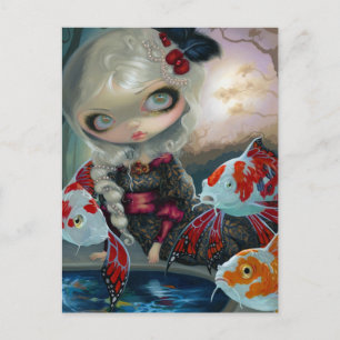 "Poissons Volants: Le Bassin des Carpes" Postcard