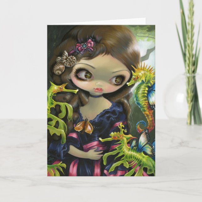 "Poissons Volants: L'Hippocampe" Greeting Card (Front)