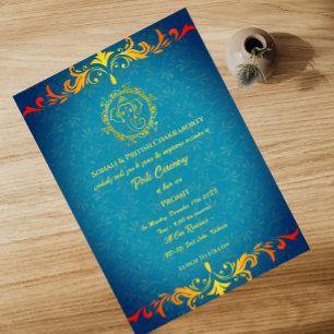 Poite Janeu Upanayanam Hindu Holy Thread Floral Invitation