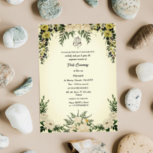 Poite Janeu Upanayanam Hindu Holy Thread Floral Invitation