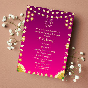 Poite Janeu Upanayanam Hindu Holy Thread Floral Invitation