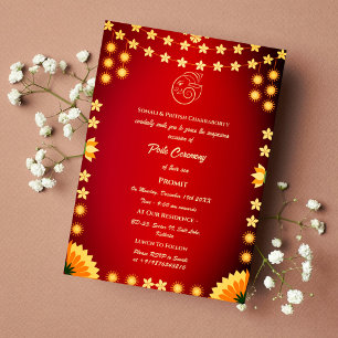 Poite Janeu Upanayanam Hindu Holy Thread Floral Invitation