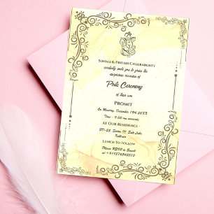 Poite Janeu Upanayanam Hindu Holy Thread Floral Invitation