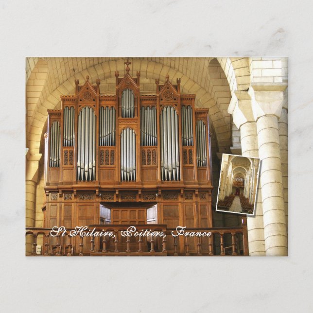 Poitiers organ postcard (Front)