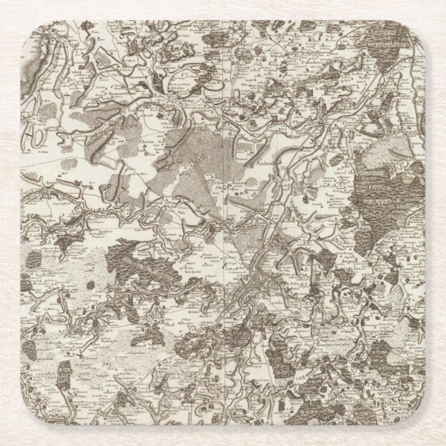 Poitiers Square Paper Coaster (Front)