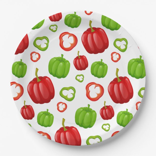 Poivrons Paper Plate (Front)