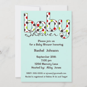 Poka Dot Baby Shower Invitation