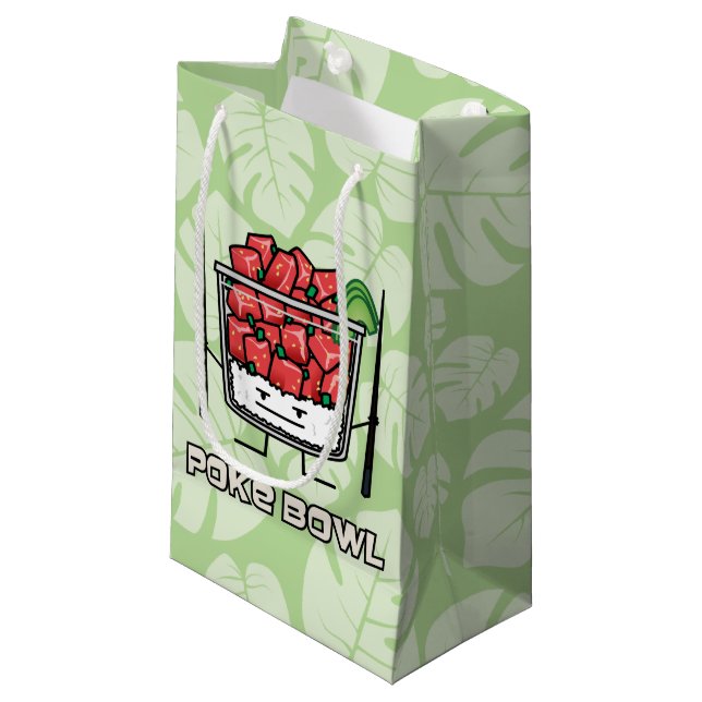 Poke bowl Hawaii raw fish salad chopsticks aku Small Gift Bag (Front Angled)