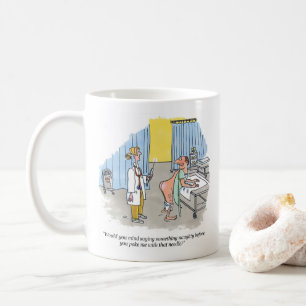 Poke right hand cartoon mug