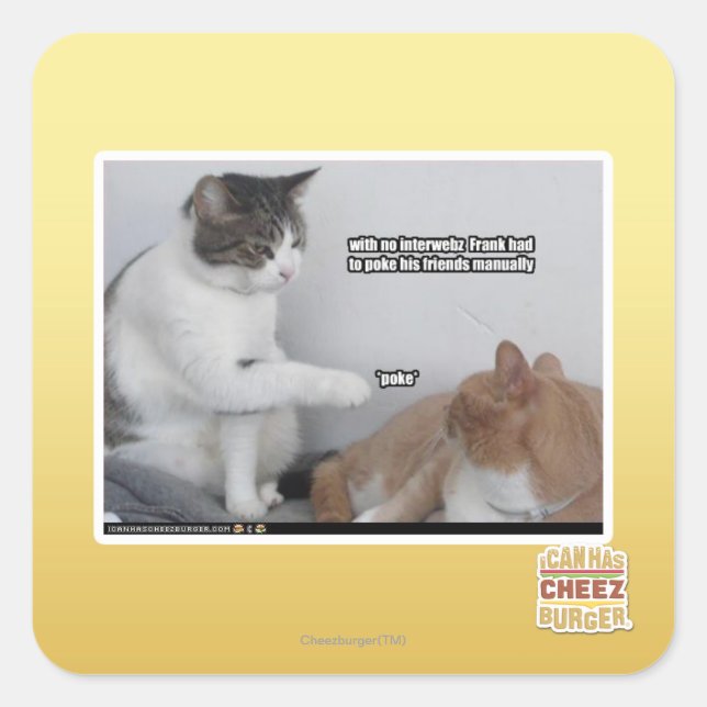 Poke. Square Sticker (Front)