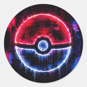 Pokéball Art Classic Round Sticker