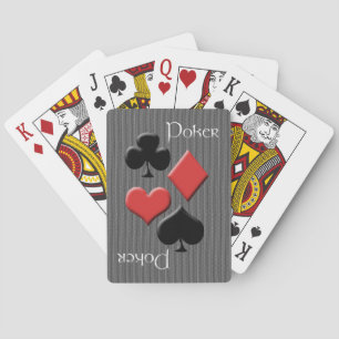 Poker-4 Suits Grey Houndstooth Playing Cards