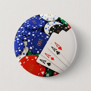 Poker 6 Cm Round Badge