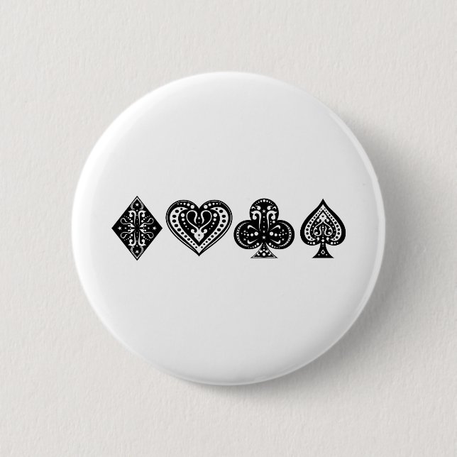 Poker 6 Cm Round Badge (Front)