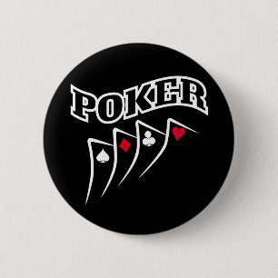 Poker 6 Cm Round Badge