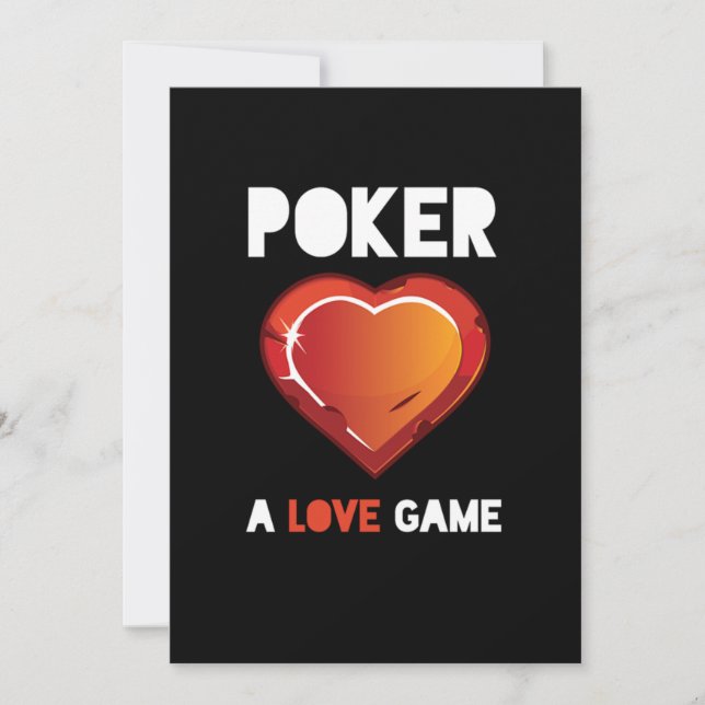 Poker A Love Game Hearts Cards Casino Gambler Gift (Front)