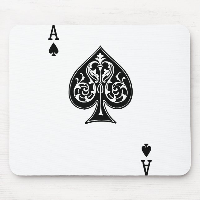 Poker Ace Card Mouse Mat (Front)