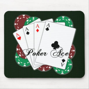 Poker Ace Playing Cards Mouse Pad