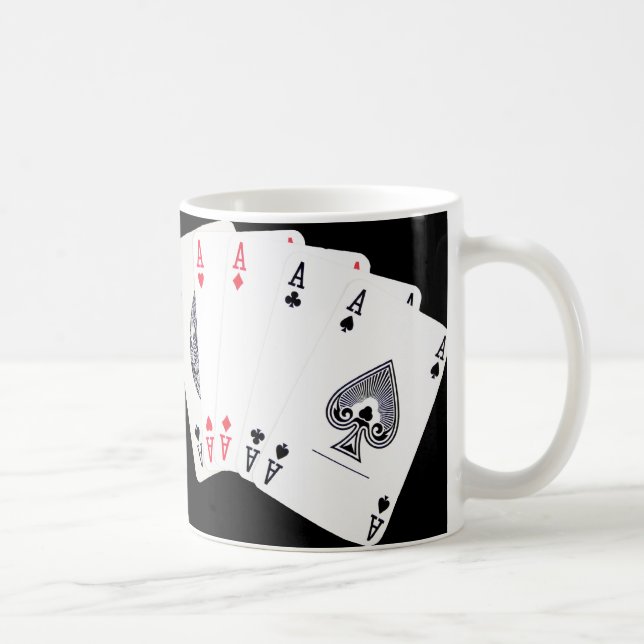 Poker aces ... English tea mug (Right)