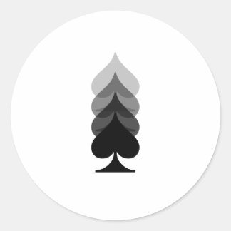 Poker Addict Classic Round Sticker