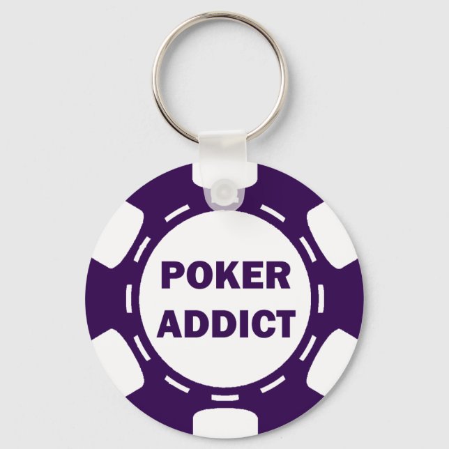 POKER ADDICT POKER CHIP KEY RING (Front)
