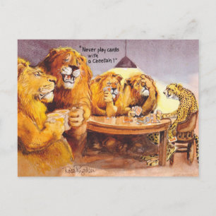 Poker advice postcard