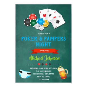 Poker Diaper Party Invitations 7