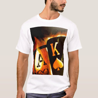 Poker Art Big Slick Flaming Ace King T-shirt