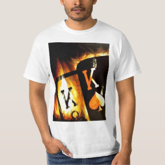 Poker Art Flaming Pocket Kings Las Vegas WPT T-Shirt