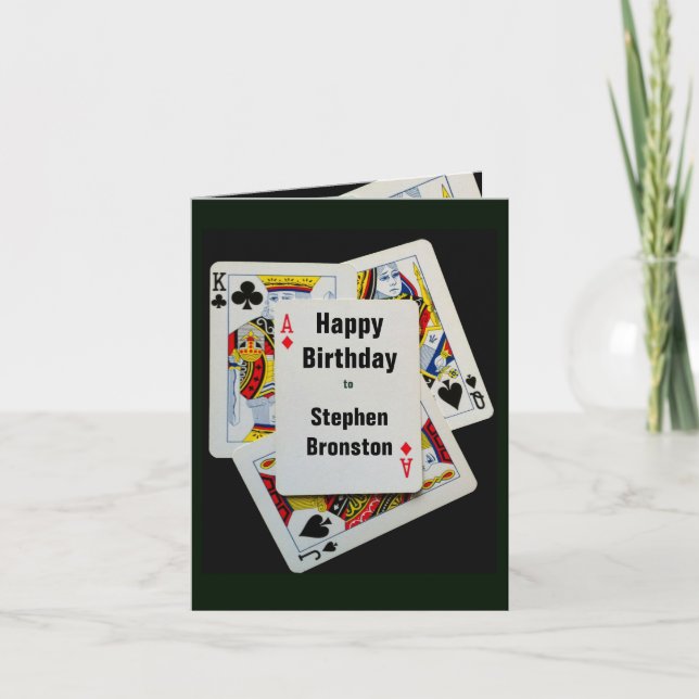 Poker birthday anniversary invitation party card (Front)