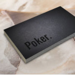 Poker Bold Text Professional Dark Business Card<br><div class="desc">Professional Black Out Poker Business Card.</div>