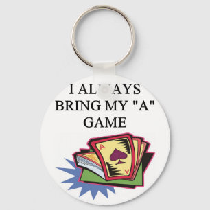 poker bridge card game joke key ring