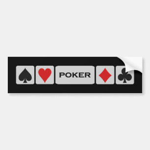 Poker bumpersticker bumper sticker