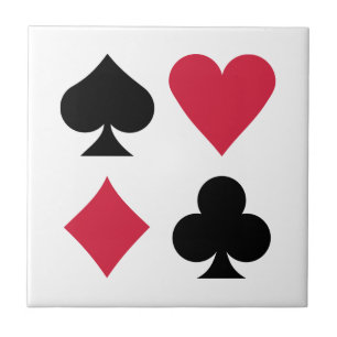 Poker card deck colours tile
