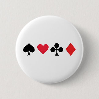 poker card game 6 cm round badge