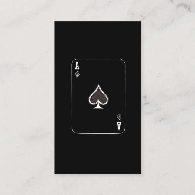 Poker Card Player Ace of Spades Halloween (Front)