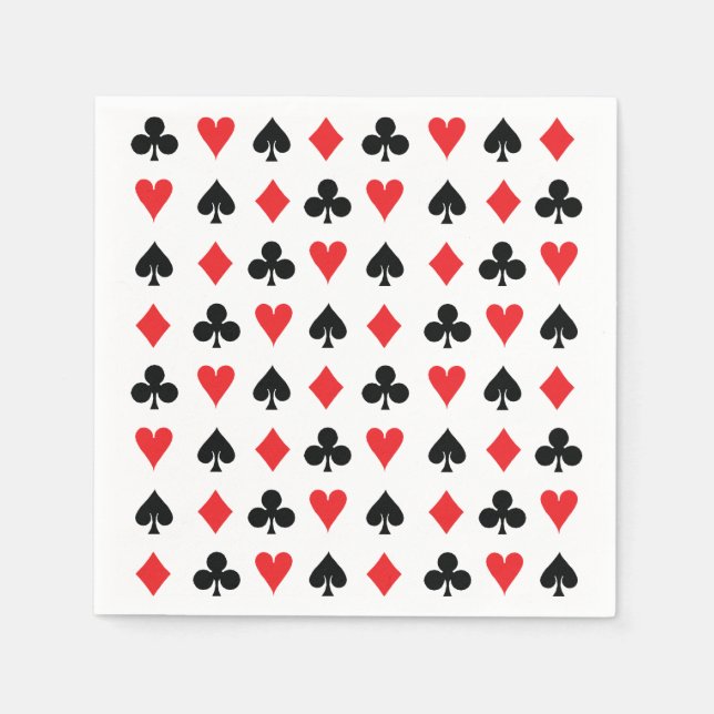 Poker Card Suits Napkin (Front)