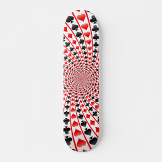 Poker Card Suits Spiral: Skateboard
