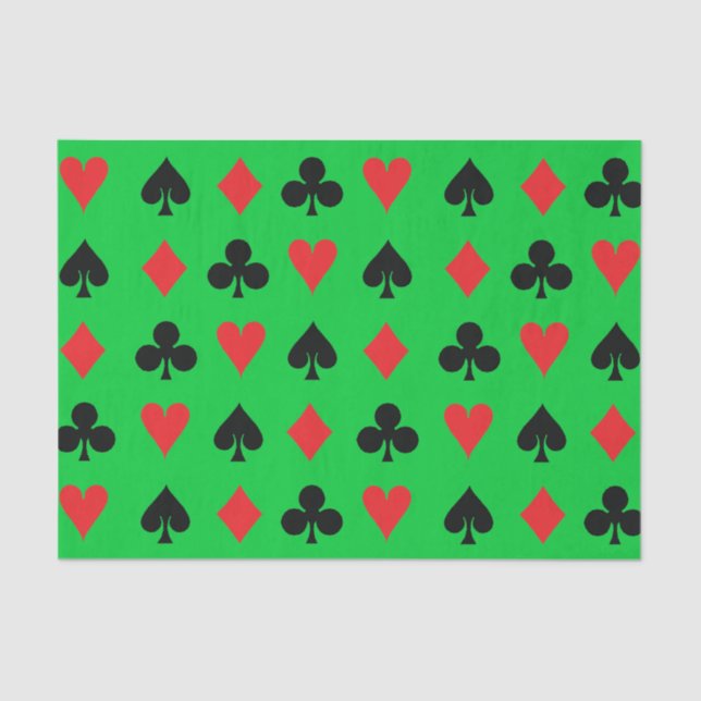 Poker Card Suits Tissue Paper (Front)