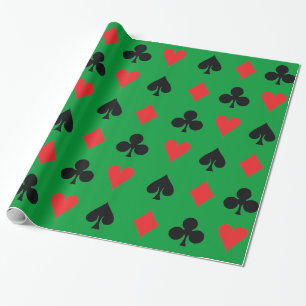 Poker Card Suits Wrapping Paper