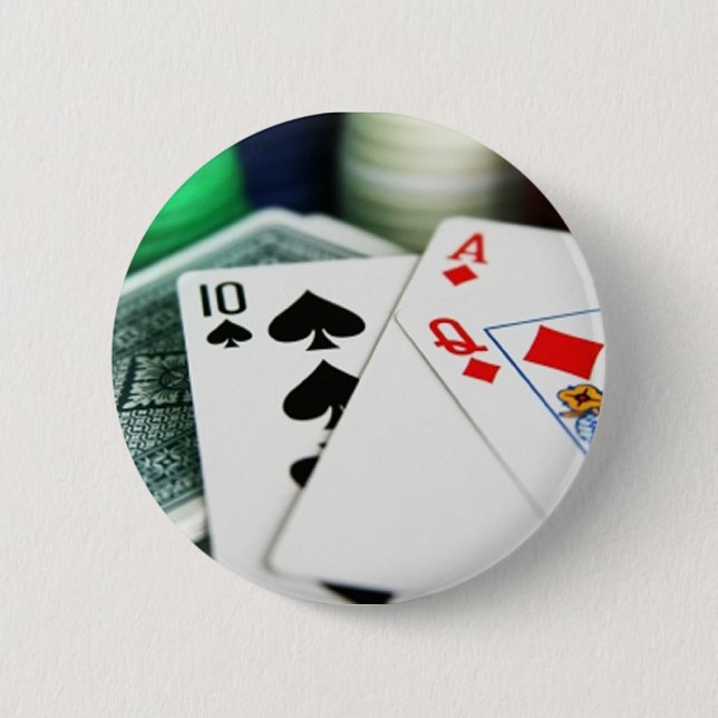 Poker Cards 6 Cm Round Badge (Front)