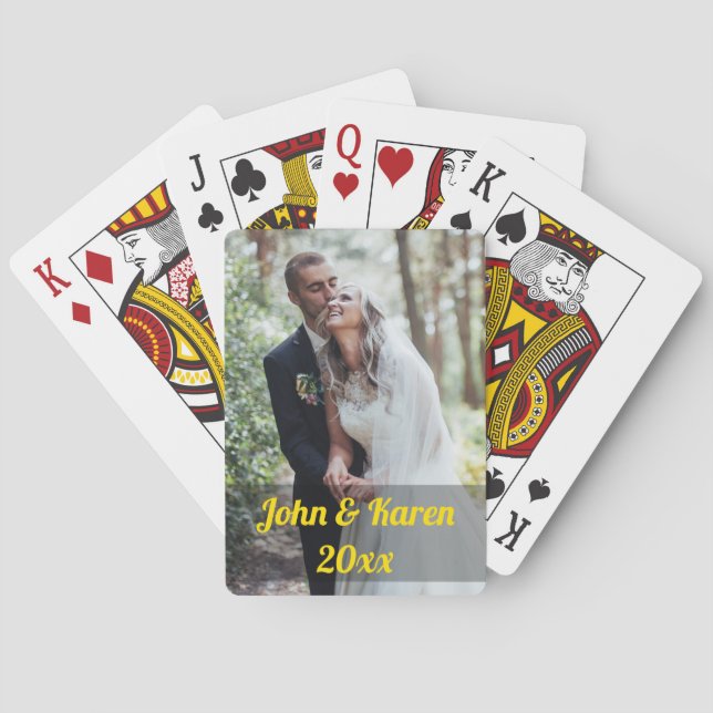 Poker Cards - Customisable - Wedding Photo + Text (Back)