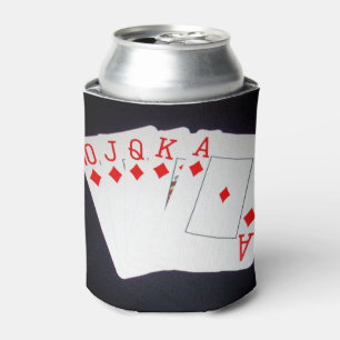 Poker Cards Diamond Straight Flush, Can Cooler